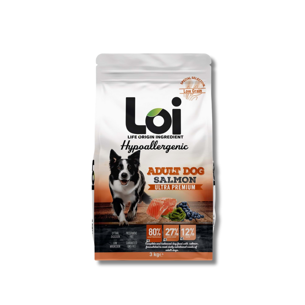 Loi Yetişkin Somonlu Köpek Maması 3 Kg