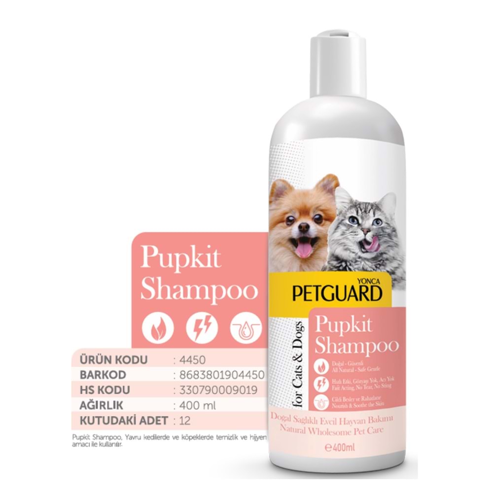 Petguard Pupkit Sıvı Kedi-Köpek Şampuanı 400 ml
