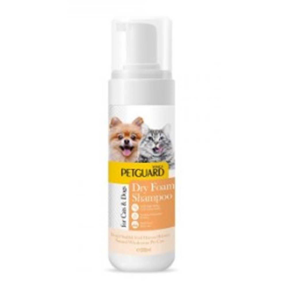 PETGUARD VANİLYA KURU KÖPÜK ŞAMPUAN KEDİ KÖPEK 200 ML