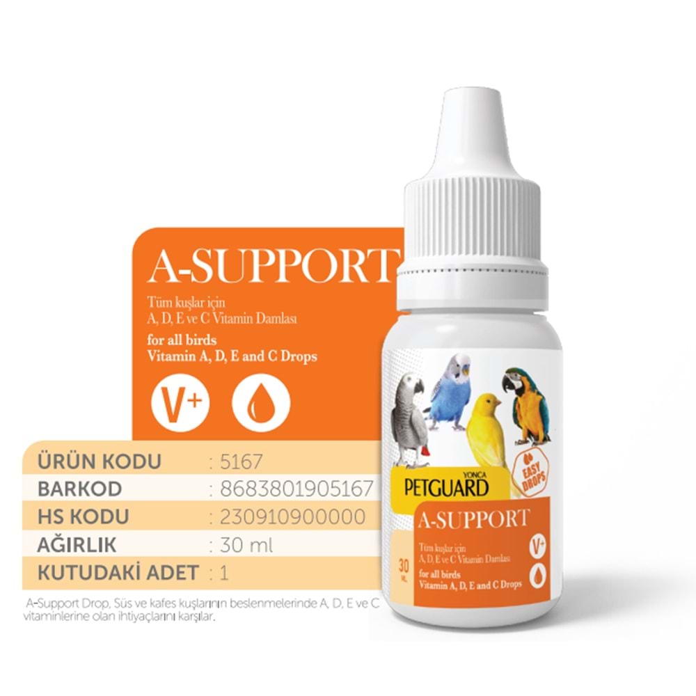 PETGUARD KUŞ VİT AST- SUPPORT 30ML