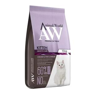 Animal World Tavuk & Balık & Karides Yavru Kedi Maması 15 Kg