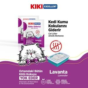 KIKI Excellent Kedi Koku Giderici Lavanta Kokulu 15 Adet - 25 gr. KC205B15