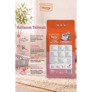 Merry Cat Bebek Pudralı Kedi Kumu 5L