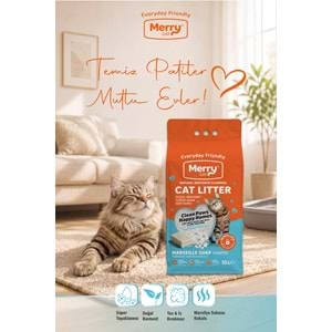 Merry Marsilya Sabunlu Kedi Kumu 10 L