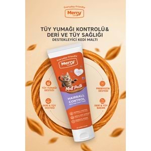 Merry Cat Malt Paste 100 ML Tüy Yumağı Önleyici Ve Deri Tüy Sağlığı 6 LI
