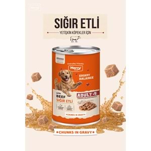 Merry Sığır Etli Yetişkin Köpek Konserve 400 Gr X 12 Adet