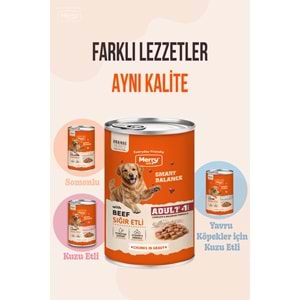 Merry Sığır Etli Yetişkin Köpek Konserve 400 Gr X 12 Adet