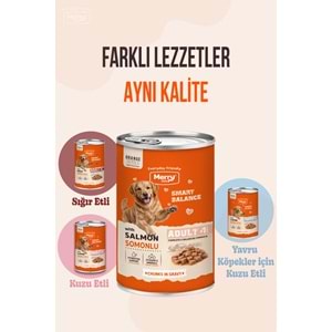 Merry Somonlu Yetişkin Köpek Konserve 400 Gr X 12 Adet