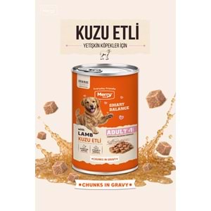 Merry Kuzu Etli Yetişkin Köpek Konserve 400 Gr X 12 Adet