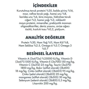 Pro Perfor. St.Tavuk & Pirinç (Urinary) Yet. Kedi Mama. 15 Kg