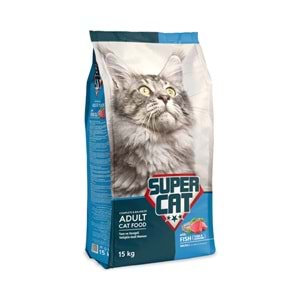 Super Cat Balıklı Yetişkin Kedi Maması 15 Kg