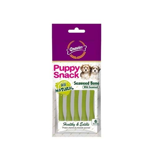 Gnawlers Puppy Seaweed Bone Deniz Yosunlu Yavru Köpek Ödül Kemiği [6'lı]