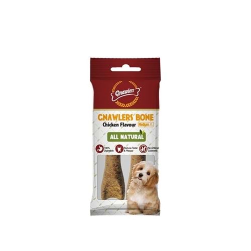 Gnawlers Tavuklu Köpek Ödül Kemiği 11.5cm [2'li] [M]