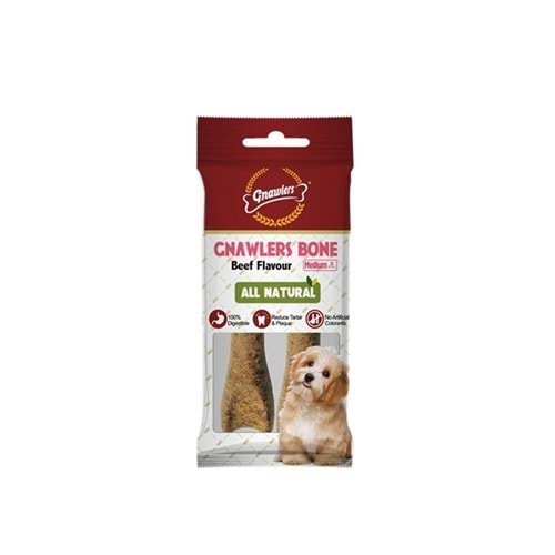 Gnawlers Bacon Aromalı Köpek Ödül Kemiği 11.5cm [2'li] [M]
