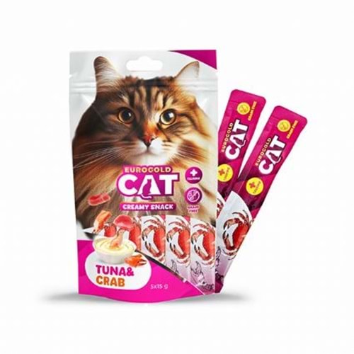 EuroGold Cat Sıvı Kedi Ödülü Ton - Yengeç 5x15Gr 12li