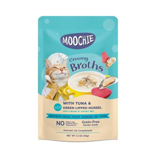 Moochie Çorba Kedi Ödülü Ton-Yeşil Dud.Midye 16x40 Gr