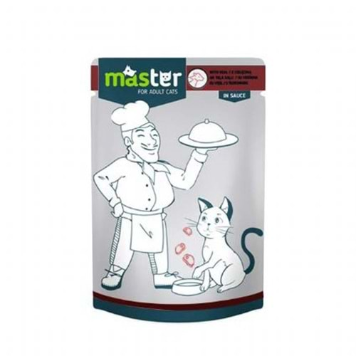 Master Etli Pouch Kedi Maması Jöle 80 Gr x 24 Adet