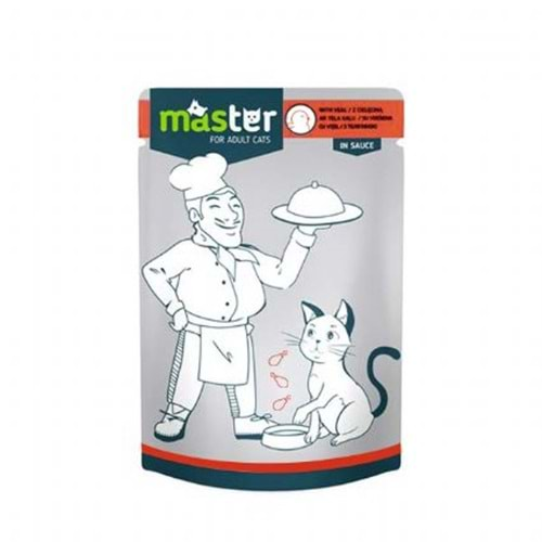 Master Kümes Hayvanlı Pouch Kedi Maması Jöle 80 Gr x 24 Adet