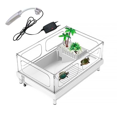 SOBO Plastik Kaplumbağa Bahçesi Lambalı 38 x 27 x 18