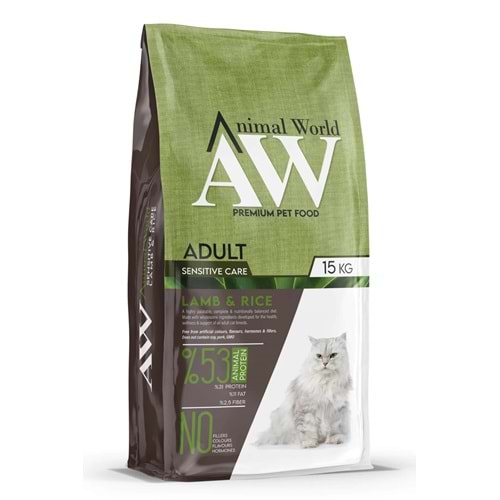AW.Adult Cat Lamb & Rice / Sensıtıve Care 15 kg.*1
