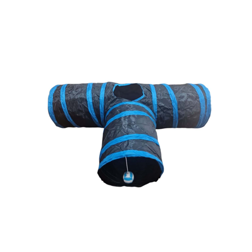 Üç Çıkışlı T Şeklinde Siyah Kedi Tüneli