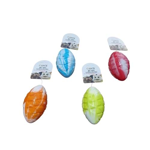 Kauçuk Amerikan Futbolu Topu Oyuncak 12cm*6.5cm (Sesli)