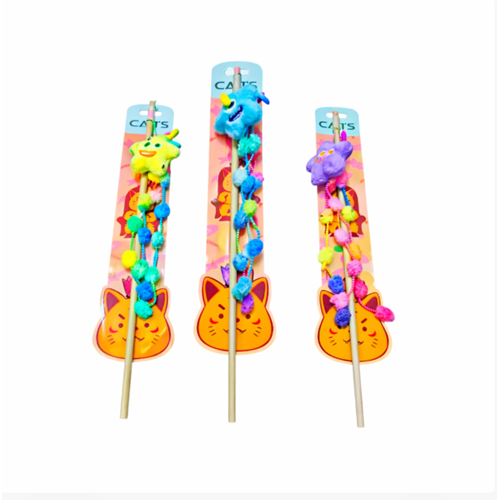 Yıldız Puflu Kedi Oyuncak Olta