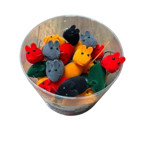 RENKLİ FARE KEDİ OYUNCAK 50 Lİ
