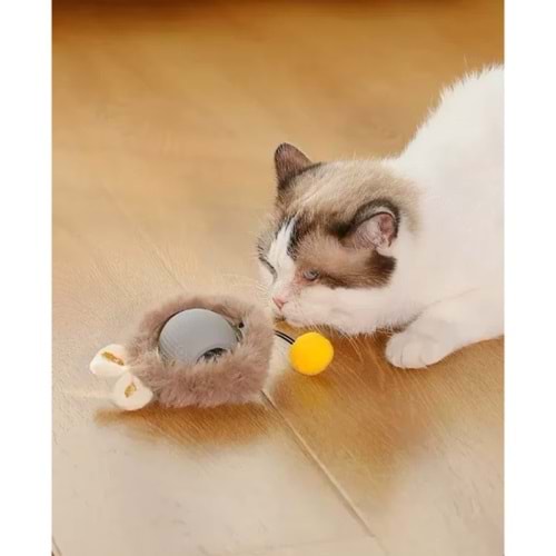 Hareketli Tüylü Top Kedi Oyuncak