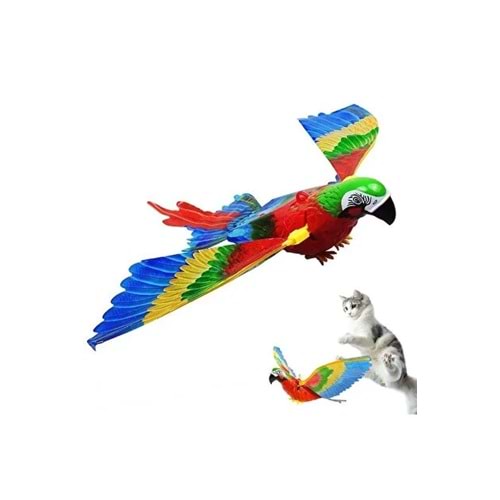 Uçan Hareketli Papağan Kedi Oyuncak