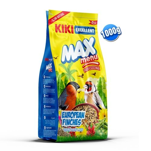 KIKI Excellent Kuş Max Menu European Finches Avrupalı Finç Yemi 1000 gr. 8 Adet (Kutu) KB311B8