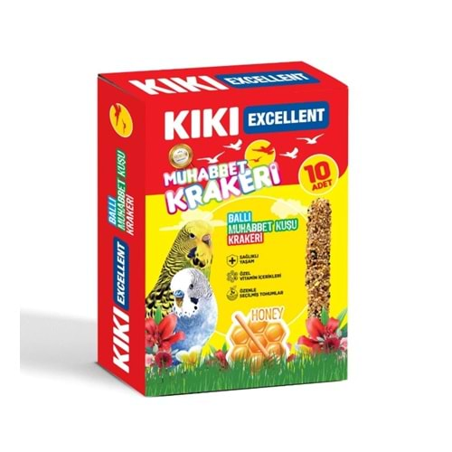 KIKI Excellent Kuş Ballı Muhabbet Kuşu Krakeri 10 Adet KB361