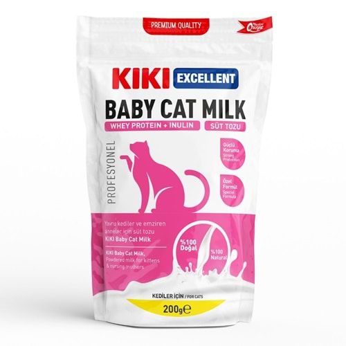 KIKI Excellent Kedi Süt Tozu (Whey Protein + İnülin) 200 gr. KC113