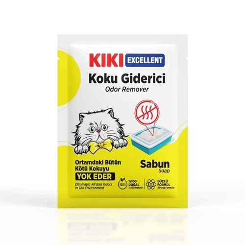 KIKI Excellent Kedi Koku Giderici Sabun Kokulu 15 Adet - 25 gr. KC201B15