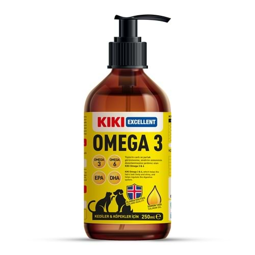 KIKI Excellent Kedi & Köpek Omega 3 250 ml. KCD201