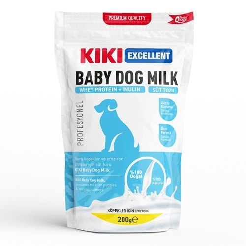 KIKI Excellent Köpek Süt Tozu (Whey Protein + İnülin) 200 gr. KD113