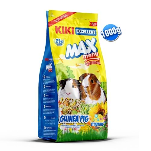 KIKI Excellent Kemirgen Max Menu Guinea Pig Ginepig Yemi 1000 gr. 8 Adet (Kutu) KG306B8