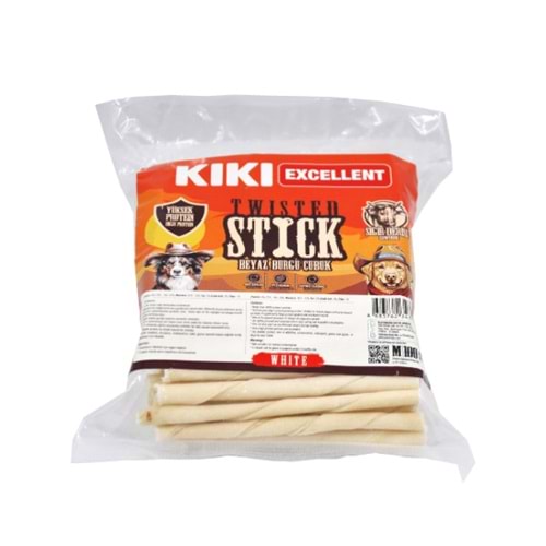 WHITE Twisted Stick (Beyaz Burgu Çubuk) S - 100 ADET