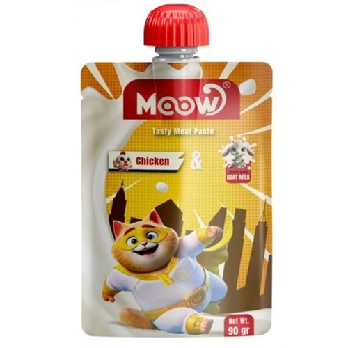 Moow Taze Tavuklu&Keçi Sütlü Kedi Et Ezmesi 90gr