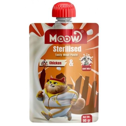 Moow Taze Tavuklu&Keçi Sütlü Sterilised Kedi Et Ezmesi 90gr