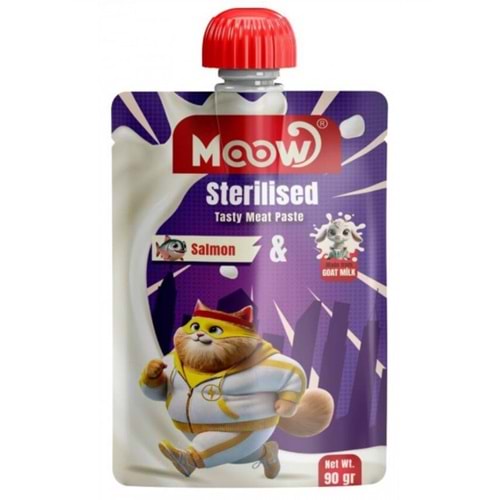 Moow Taze Somonlu&Keçi Sütlü Sterilised Kedi Et Ezmesi 90gr