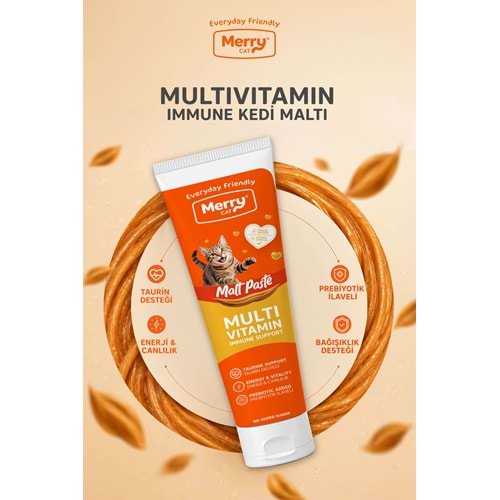 Merry Cat Malt Paste 100 ML Multivitamin Kedi Macunu