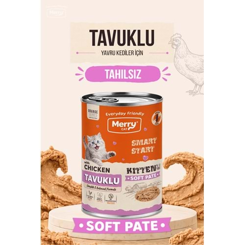 Merry Yavru Kedi Ezme Konserve 400 gr Tahılsız Tavuklu 12 li