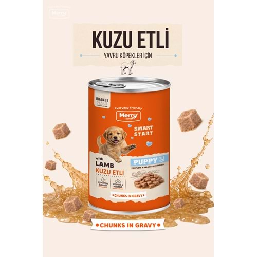 Merry Kuzu Etli Yavru Köpek Konserve 400 Gr X 12 Adet