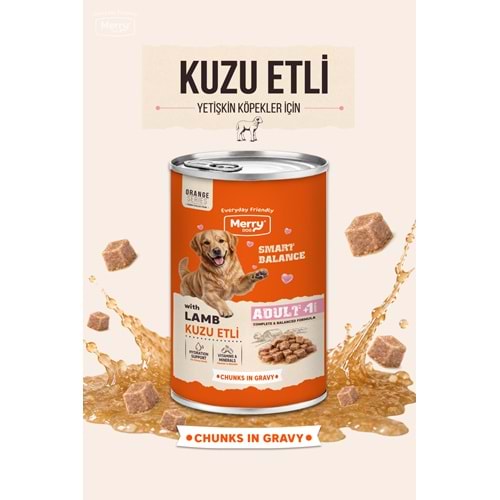 Merry Kuzu Etli Yetişkin Kedi Konserve 400 Gr X 12 Adet
