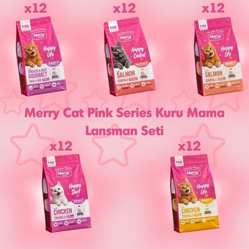Merry Cat Pink Series Kuru Mama Lansman Seti