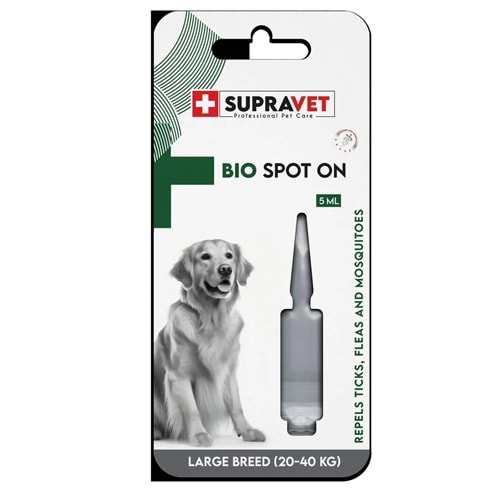 Supravet Büyük Irk Köpek Deri Ve Tüy Bakım Yağı; Bit Pire Kene Dış Parazit Uzaklaştırıcı 20-40 KG