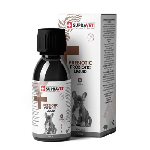 Supravet Köpek Bağışıklık Güçlendirici Sıvı Probiyotik + Prebiyotik Takviyesi 100 ml