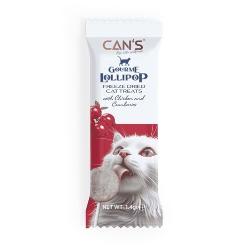 Cans Lolipop Kızılcık ve Tavuklu 15x1.4 gr