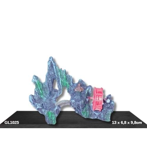 GL1025 Değirmenli Akvaryum Dekoru 13x6,8x9,8 cm 169 Gr